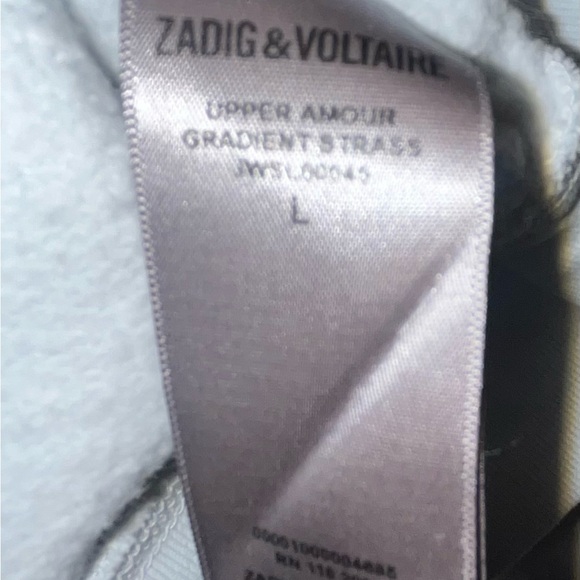 Zadig & Voltaire Upper Amour Gradient Strass Sweatshirt Amour light blue - Picture 3 of 4